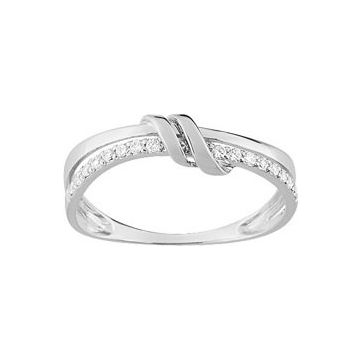 Bague Oxyde De Zirconium Or Blanc