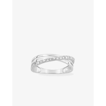Bague Oxyde De Zirconium Or Blanc
