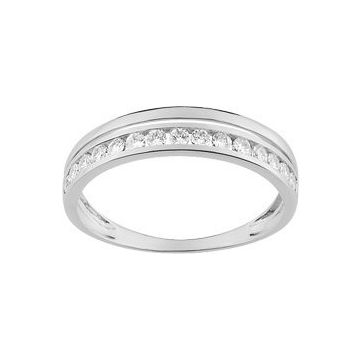 Bague Oxyde De Zirconium Or Blanc