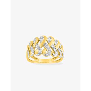 Bague Diamant 0.07ct Gh-P1p2 Or Jaune+Rh