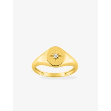 Bague Oxyde De Zirconium Or Jaune
