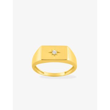 Bague Oxyde De Zirconium Or Jaune