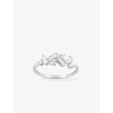 Bague Oxyde De Zirconium Or Blanc