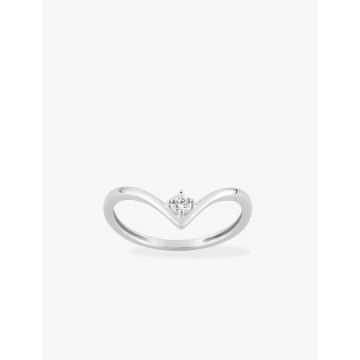 Bague Oxyde De Zirconium Or Blanc