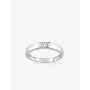 Bague Diamant 0.06ct Gh-P1p2 Or Blanc
