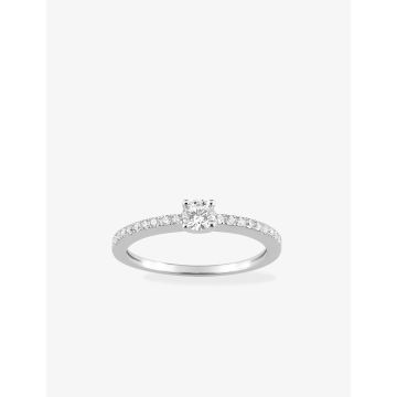 Bague Diamant 0.31ct Gh-P1p2 Or Blanc