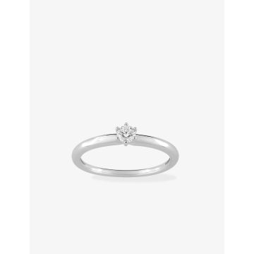 Bague Oxyde De Zirconium Or Blanc