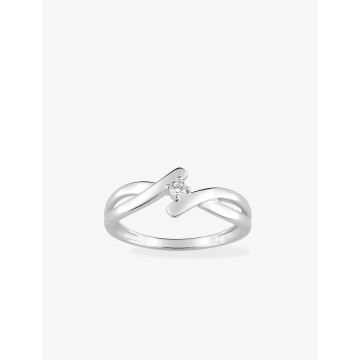 Bague Diamant 0.05ct Gh-P1p2 Or Blanc