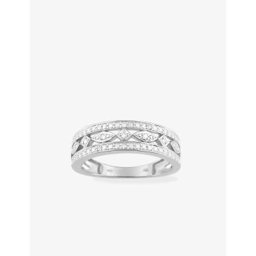 Bague Diamant 0.05ct Gh-P1p2 Or Blanc