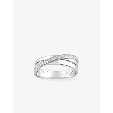 Bague Diamant 0.12ct Gh-P1p2 Or Blanc