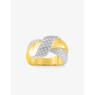Bague Diamant 0.50ct Gh-P1p2 Or Jaune+Rh