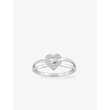 Bague Diamant 0.02ct Gh-P1p2 Or Blanc