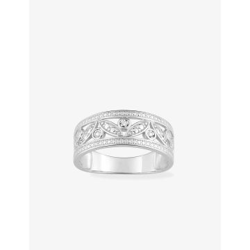Bague Diamant 0.01ct Gh-P1p2 Or Blanc