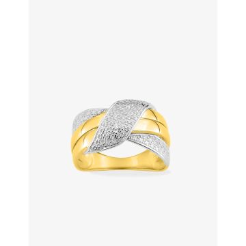 Bague Diamant 0.05ct Gh-P1p2 Or Jaune+Rh