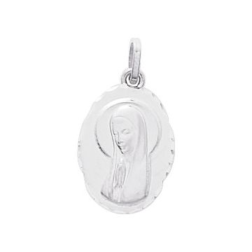 Medaille Vierge Or Blanc