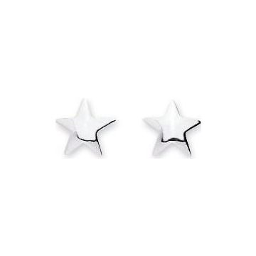 Boucles d'oreilles étoile or blanc