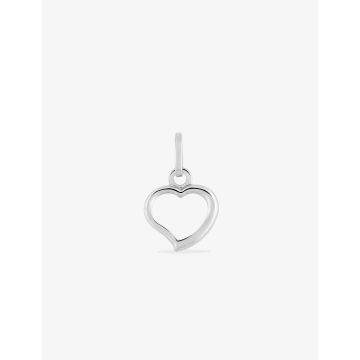 Pendentif coeur or blanc