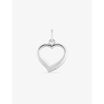 Pendentif coeur or blanc