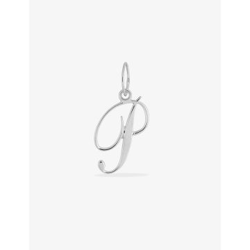 Pendentif Lettr P Or Blanc