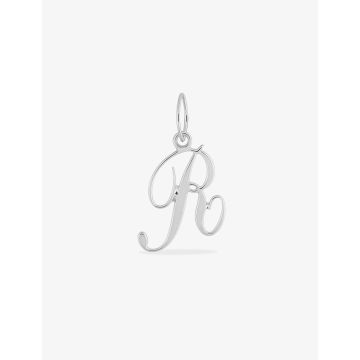Pendentif Lettr R Or Blanc