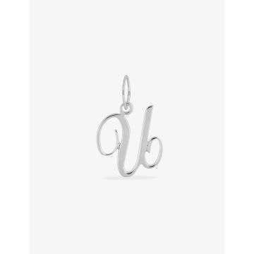 Pendentif Lettr U Or Blanc