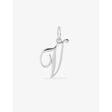 Pendentif Lettr V Or Blanc
