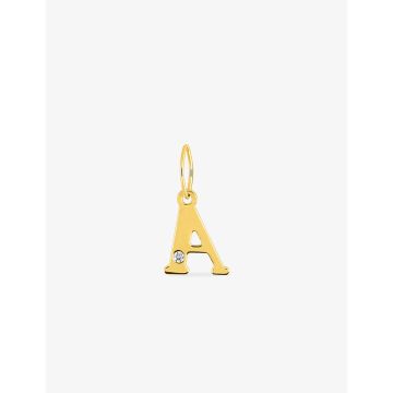 Pendentif lettre A or jaune 0.01ct