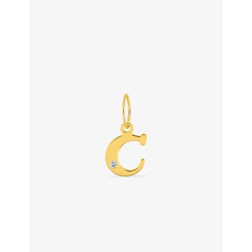 Pendentif lettre C or jaune 0.01ct