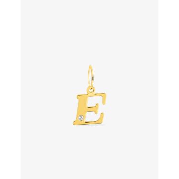 Pendentif lettre E or jaune 0.01ct