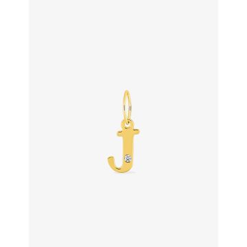 Pendentif lettre J or jaune 0.01ct
