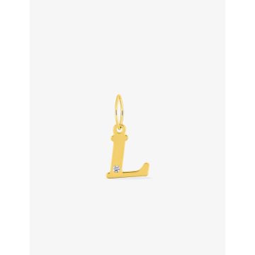 Pendentif lettre L or jaune 0.01ct