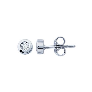 Boucles D'oreilles  Clou Diamant 0.03ct Gh-P1p2
