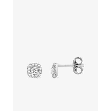 Boucles D'oreilles  Clou Diamant 0.12ct Gh-P1p2 Or Blanc