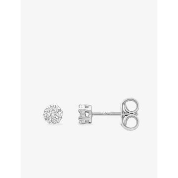 Boucles D'oreilles  Clou Diamant 0.15ct Gh-P1p2 Or Blanc