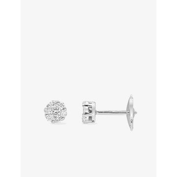 Boucles D'oreilles  Clou Diamant 0.20ct Gh-Si Or Blanc