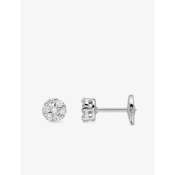 Boucles D'oreilles  Clou Diamant 0.25ct Gh-P1p2 Or Blanc