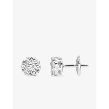 Boucles D'oreilles  Clou Diamant 0.50ct Gh-Si Or Blanc