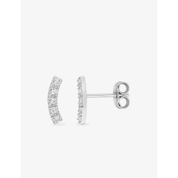 Boucles D'oreilles  Clou Diamant 0.13ct Gh-P1p2 Or Blanc