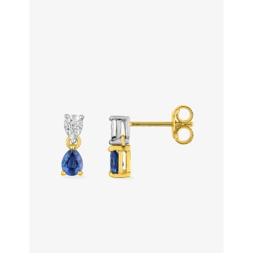 Boucles D'oreilles  Clou Diamant 0.008 P1p2 Sab Bicolore