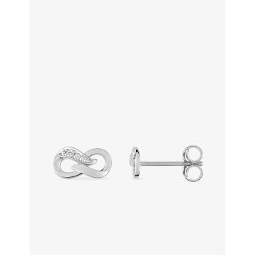 Boucles D'oreilles  Clou Diamant 0.01ct Gh-P1p2 Or Blanc