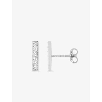 Boucles D'oreilles  Clou Diamant 0.15ct Gh-P1p2 Or Blanc
