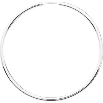 Créoles fil rond or750 blanc