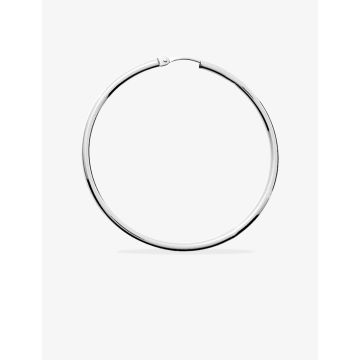 Créoles fil rond or750 blanc