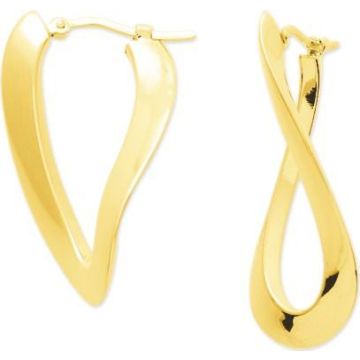 Créoles fil triangle or jaune
