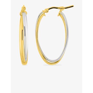 Créoles or750 jaune blanc