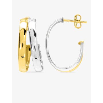 Boucles D'oreilles  Créoles Bicolore