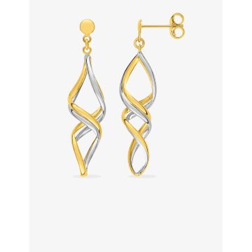 Boucles D'oreilles  Pendantes Bicolore