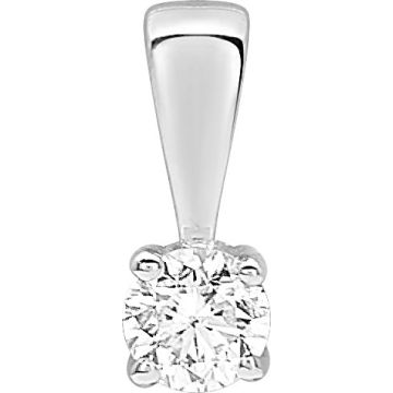 Pendentif Diamant 0.10ct Gh-Si Or Blanc