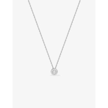 Collier Diamant 0.10ct Gh-Si Or Blanc