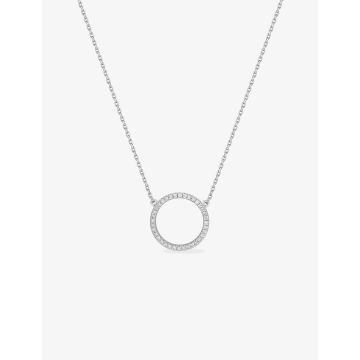 Collier Diamant 0.09ct Gh-P1p2 Or Blanc